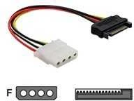 Kabelis Delock 60115 SATA-MOLEX M/F 12cm