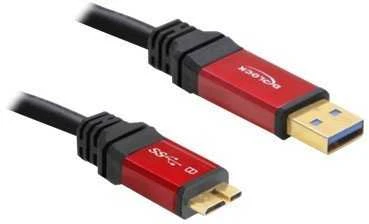Kabelis USB Delock USB-A - microUSB 3 m Raudona (82762)