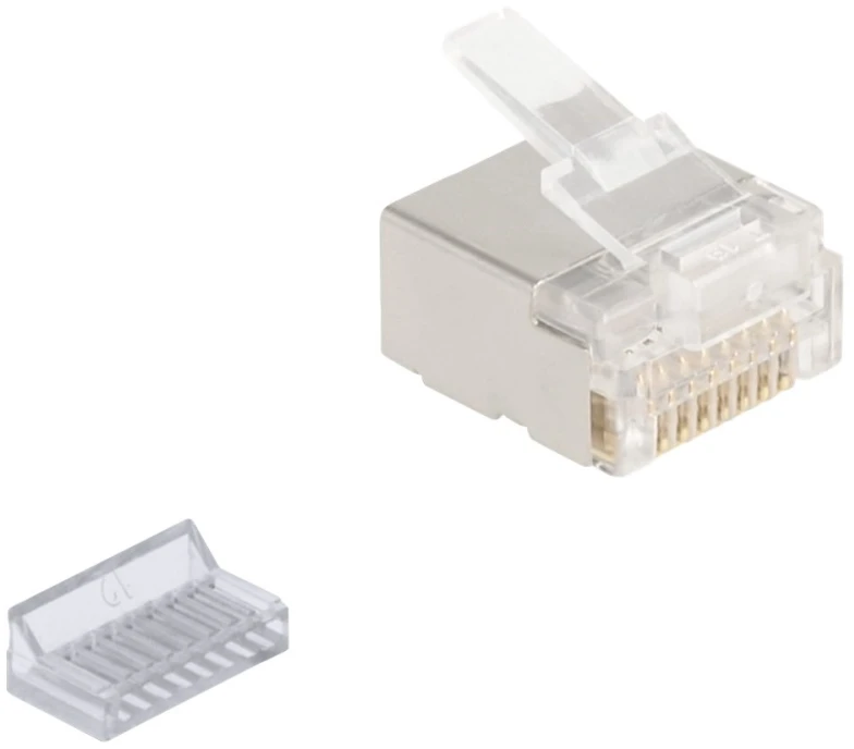DeLOCK RJ45 modulinis kištukas Cat.6A plonesniam ir plokščiam kabeliui, 100 vnt. rinkinys, RJ45, Balta, Vyr., Polikarbonatas (PC), Cat6a, 12,5 mm