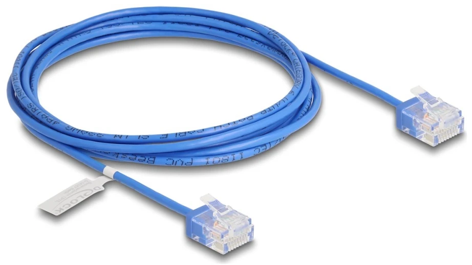 Delock Kabelis Patch Ultra cienki Cat.6 UTP 2 m Mėlyna (80797)