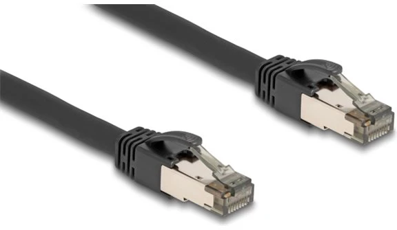 Delock RJ-45 Netzwerkkabel Cat.6a U/FTP ultra flexibel (juodas, 10 Meter, innerer Edelstahlmantel)