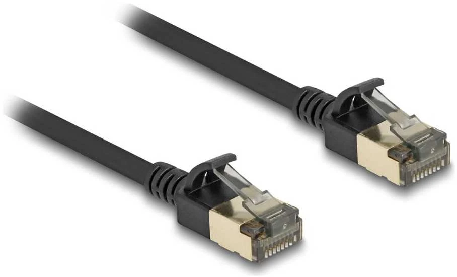Delock RJ45 tinklo kabelis Cat.8.1 F/FTP Slim Pro 5 m juodas