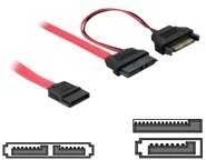 Delock SATA - SATA Slimline, 0.5m, Raudona (84418)