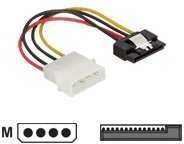 DELOCK Cable Power SATA HDD > 4 kontaktų vyriškas su metaliniu segtuku - tiesus