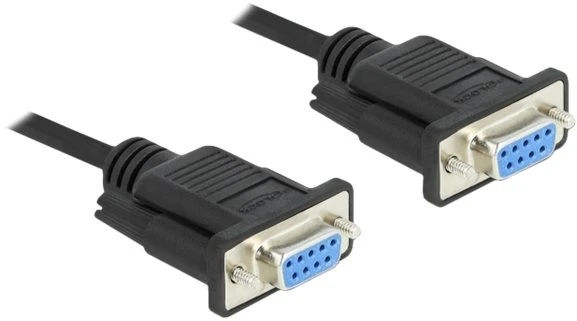 Delock nuoseklusis kabelis RS-232 Sub-D9 iš lizdo į lizdą nulinis modemas 1 m