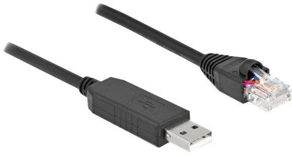 Kabelis USB Delock USB-A - RJ-45 1 m Juodas (64160)