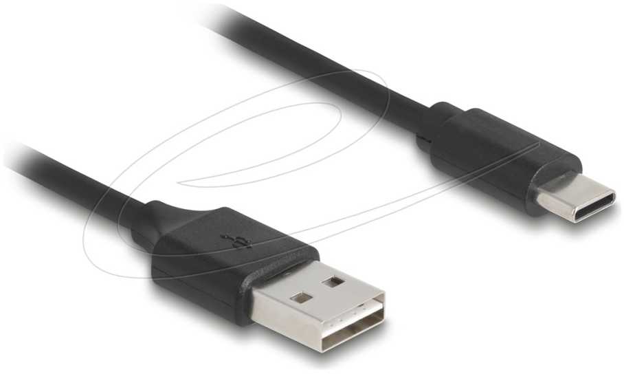 USB kabelis Delock USB-A – USB-A 0,8 m Juodas (90133)