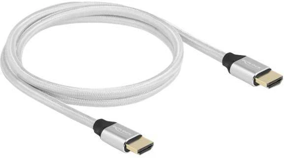 Delock Ultra High Speed HDMI kabelis 48 Gbps 8K 60 Hz sidabrinis 1 m sertifikuotas