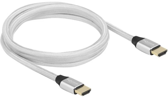 Delock Ultra High Speed HDMI kabelis 48 Gbps 8K 60 Hz sidabrinis 2 m sertifikuotas