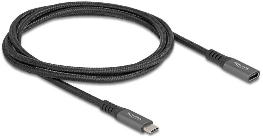 Kabelis USB Delock USB-C - USB-C 1 m Juodas (80022)