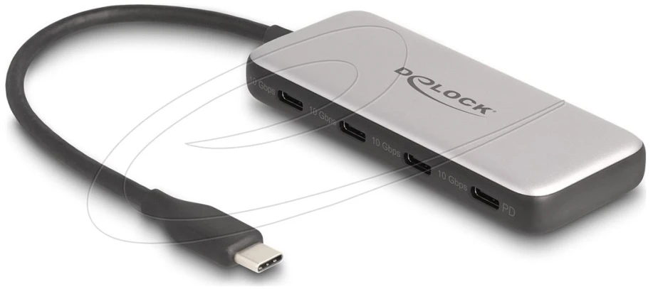 HUB USB Delock DeLOCK USB 10 Gbps USB Type-C Hub with 4 x USB Type-C, USB hub (pilkas)