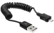 DELOCK kabelis USB 2.0-A St > USB mikro-B St Spiralkabel