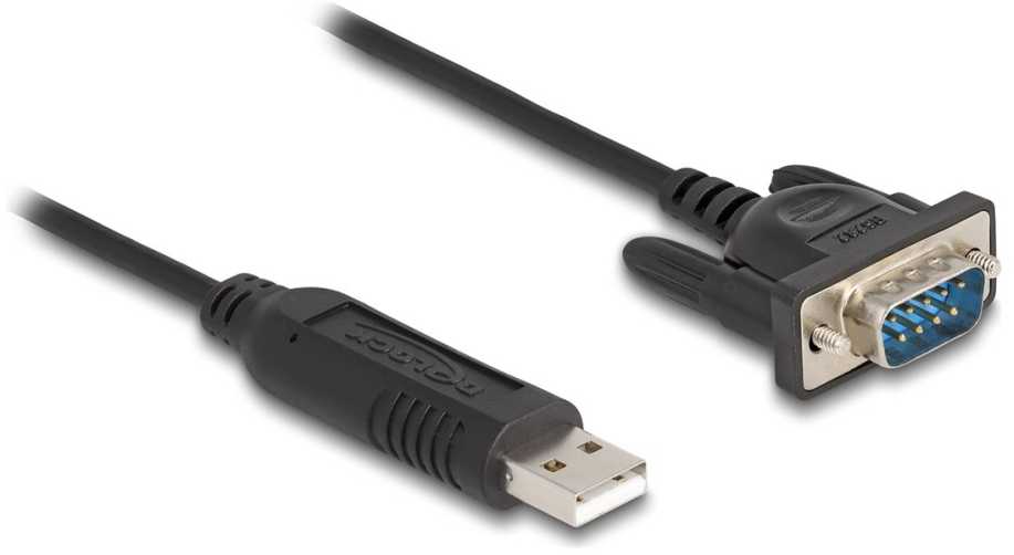 DELOCK adapterio kabelis USB 2.0 A tipo kištukas į 1 x nuoseklųjį lizdą, 50 cm