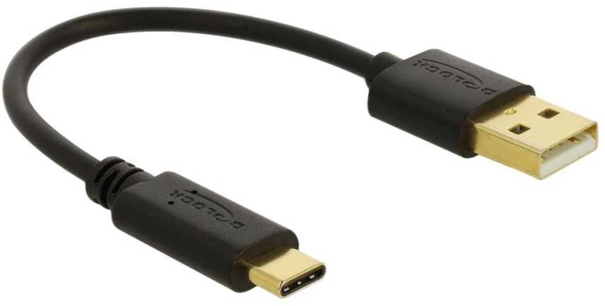 Delock USB įkrovimo laidas Type-A į USB Type-C™ 15 cm