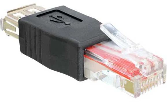 USB moteriškas į RJ45 kištuką adapteris