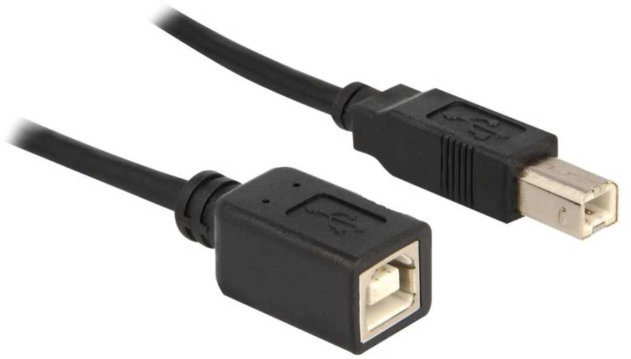 Kabelis USB Delock USB-B - USB-B 2 m Juodas (83427)