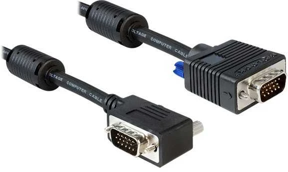 DELOCK cable VGA Delock 2.0m SVGA St/St gewinkelt