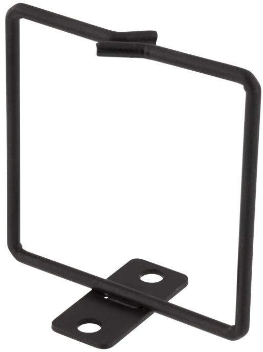 Kabelio žiedas vertikaliam montavimui, 80x80mm, metalas DELTACO juoda / 19-13s