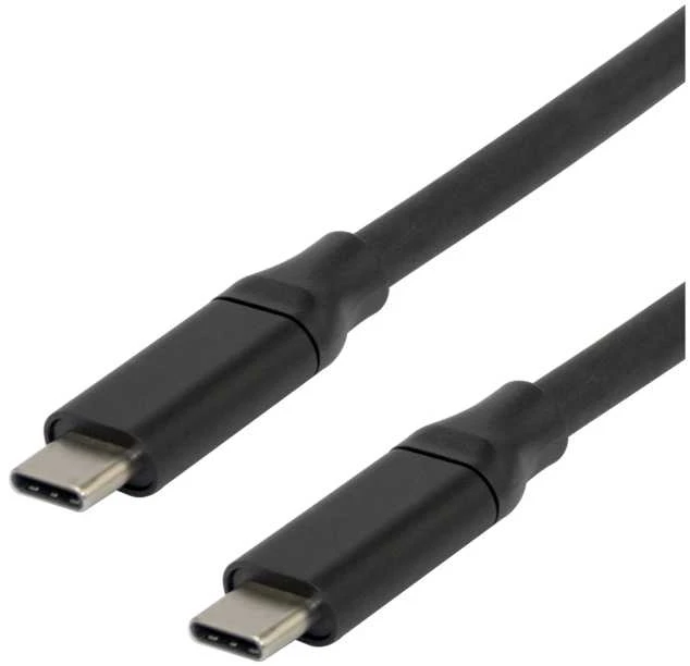 USB-C į USB-C laidas DELTACO su DP-Alt režimu, 5 Gbps, 60 W 3 A, 8K/30 Hz, 5 m, juodas / USBC-ACTIVE51 / 1902487