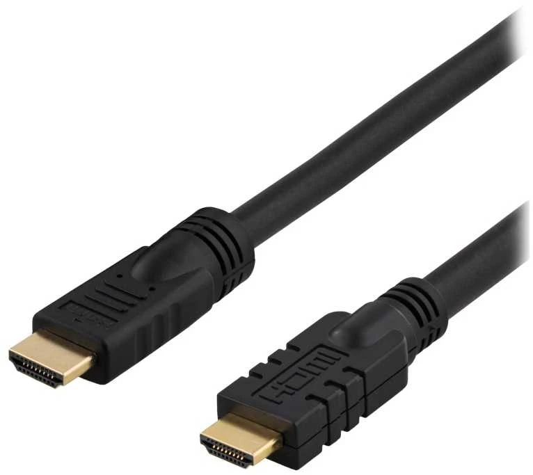 DELTACO actyvus HDMI kabelis, 4K, Ultra HD, 25m, juodas / HDMI-1250