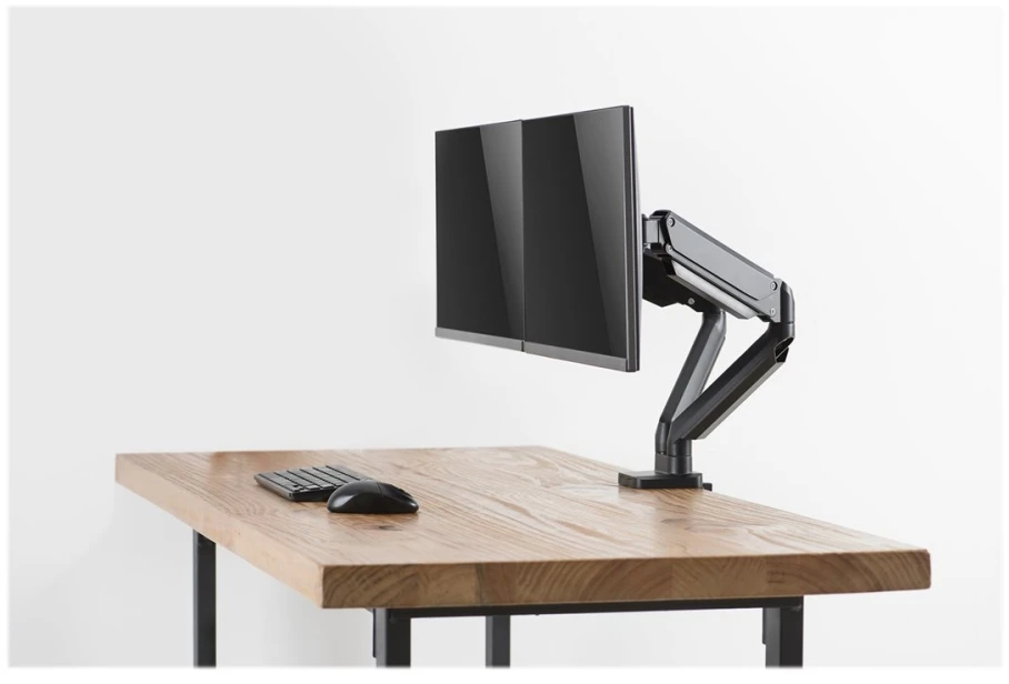 Stalinis laikiklis DELTACO OFFICE su dujine spyruokle 17"-32", 1,5-8kg, 75x75-100x100DE / ARM-0351