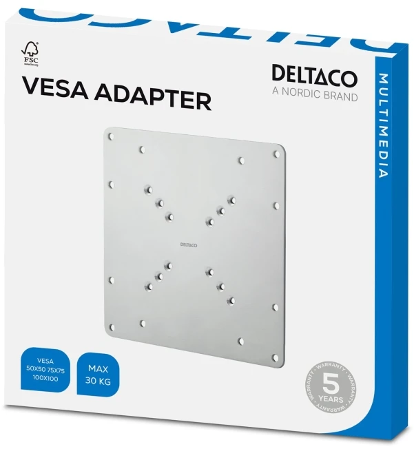 DELTACO VESA konverteris, 75x75 / 100x100mm į 120x180 / 200x100 / 200x200mm / ARM-414