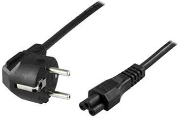 DELTACO įžemintas kabelis CEE 7/7 į IEC 60320 C5, maks. 250 V / 2,5 A, 0,5 m, juodas DEL-109CA-50