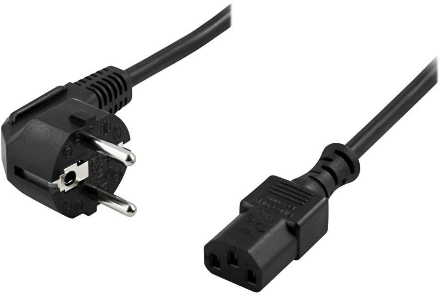 DELTACO kabelis, CEE 7/7 - IEC C13, 1m DEL-109E