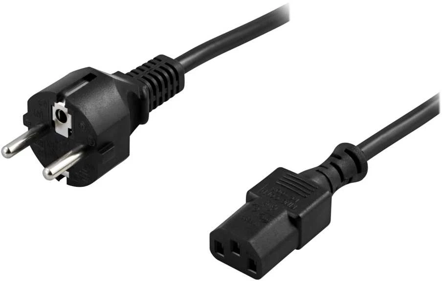 DELTACO kabelis, CEE 7/7 - IEC C13, 1m DEL-109L
