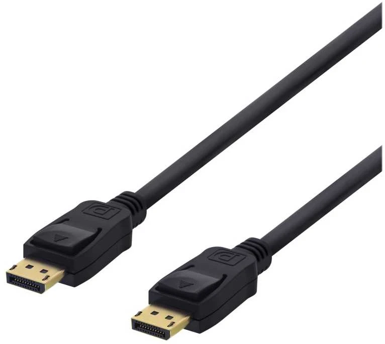 DisplayPort kabelis DELTACO 1m, 4K UHD, DP 1.2, juodas / DP-1010D
