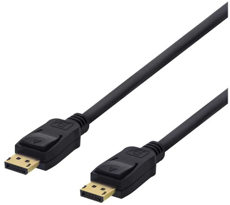 DELTACO DisplayPort Kabelis, Ultra HD 60Hz, 21.6Gb / s, 2m, juodas DP-1022
