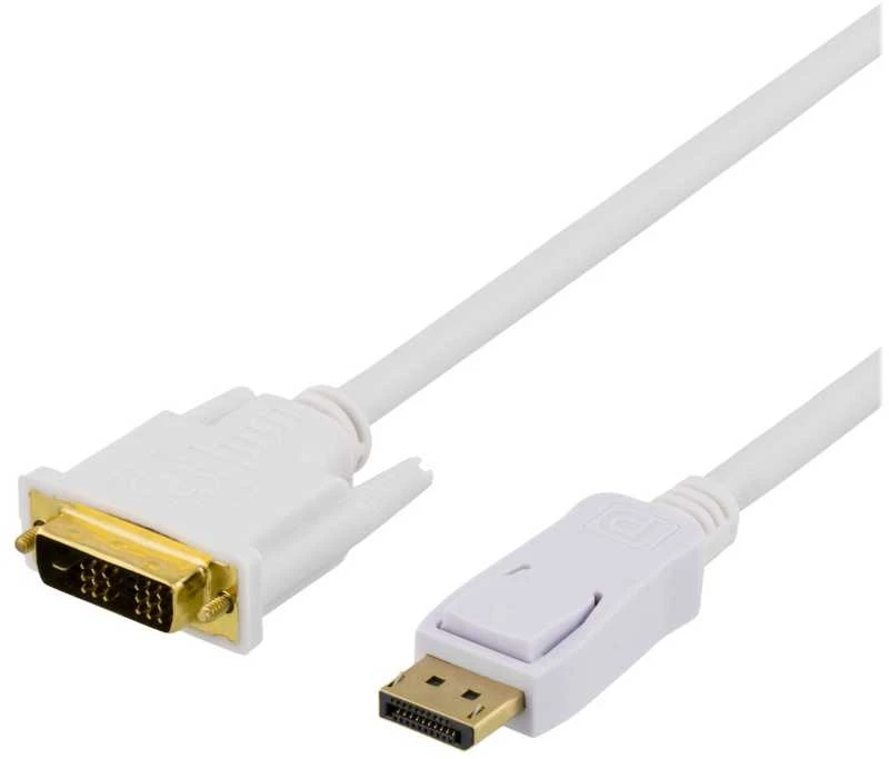 Baltas DisplayPort į DVI-D kabelis, 2m