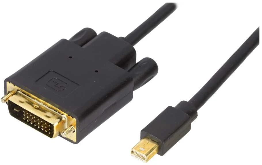 Deltaco vaizdo adapterio laidas su DVI-D ir Mini DisplayPort jungtimis