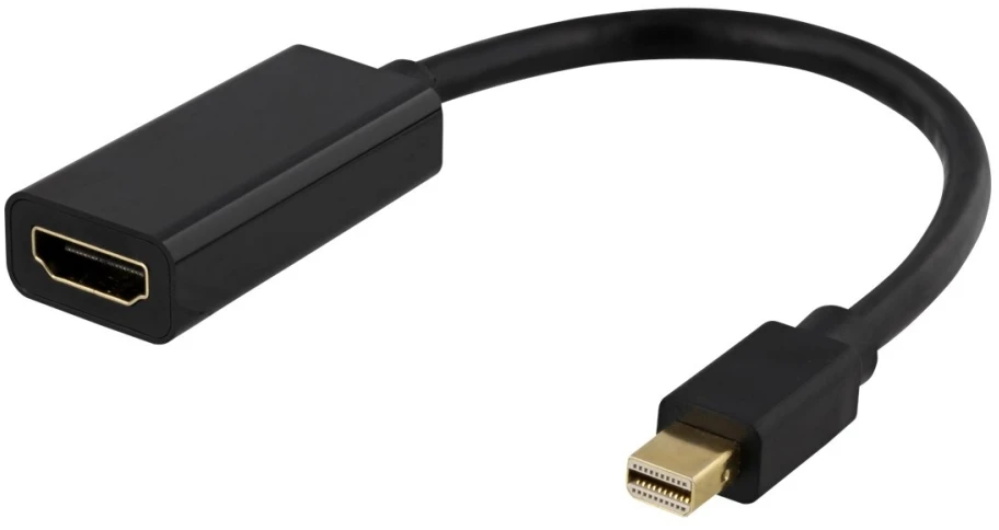 Adapteriai DELTACO DP prie HDMI, 3840x2160 prie 60Hz, 0,2m, juodas / DP-HDMI45