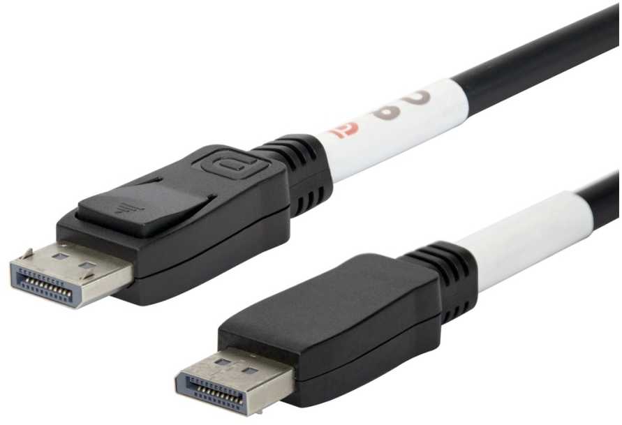 DisplayPort kabelis DELTACO, DP 2.1, 8K, DP80, 1m, juodas / DP80-1010 / 1902629