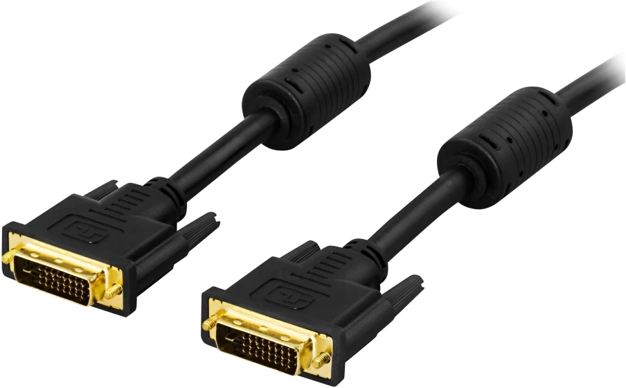 Inline DVI monitoriaus kabelis DELTACO Dual Link, DVI-D ha - ha, 3m / DVI-600B