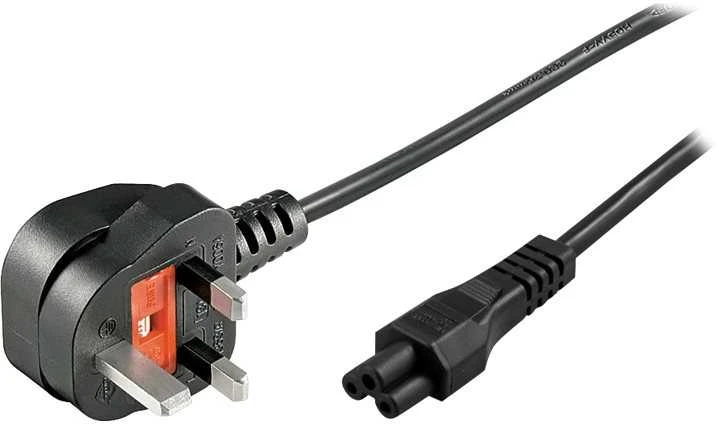 DELTACO kabelis, 3 kontaktų, BS 1363 į IEC 60320 C5 , 250V / 2.5A, 3m, juodas DEL-109F-UK