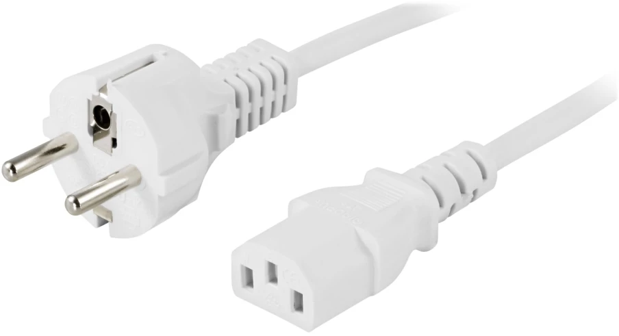 Deltaco Įžemintas prietaiso kabelis, tiesus CEE 7/7 į tiesų IEC 60320