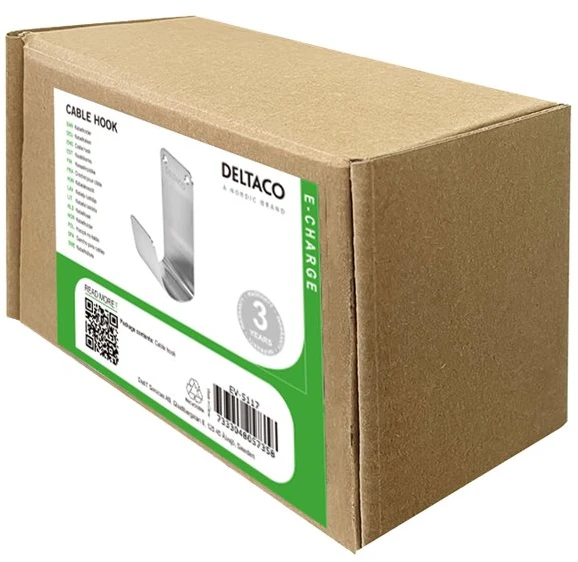 Kabelio laikiklis DELTACO E-CHARGE SS304, poliruoto nerūdijančio plieno / EV-5117