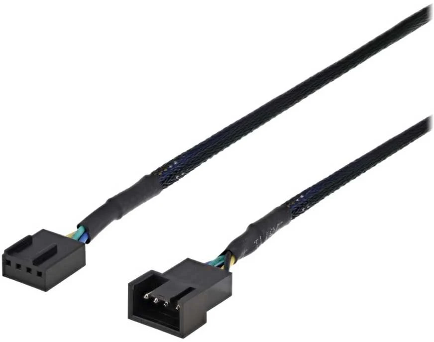 Ilgintuvas DELTACO skirtas 4-pin aušintuvams, 0.6m, juodas / SSI-65