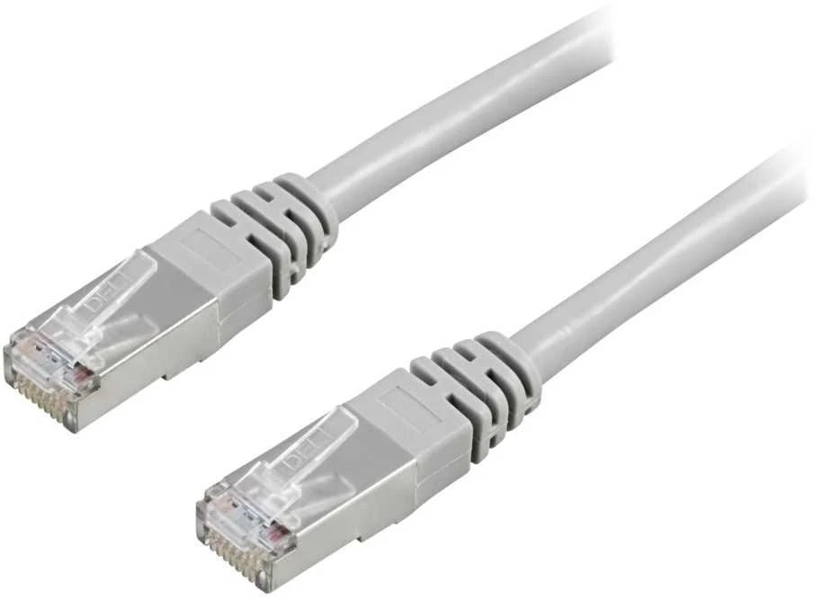Kabelis DELTACO F/UTP, 0.5m, CAT5, 100MHz, pilkas / 05-ST
