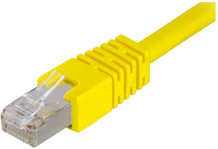 Kabelis DELTACO F / UTP Cat6, LSZH, 0.5m, geltona/ STP-60GL