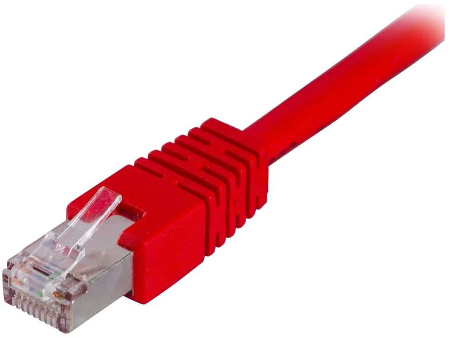 Deltaco Goobay CAT6 S / FTP tinklo kabelis, 1 m, raudonas