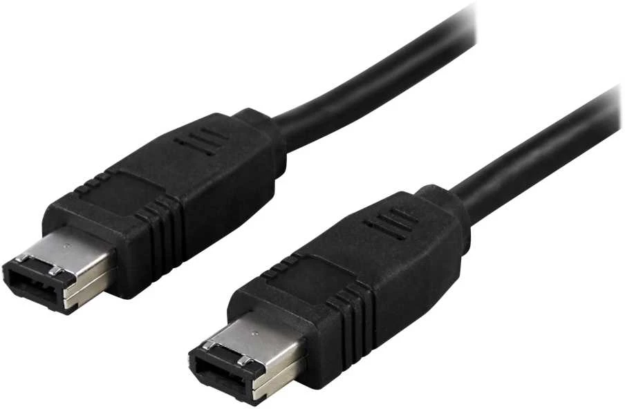 InLine FireWire kabelis 6 kontaktų kištukas - 6 kontaktų kištukas, 2 m, juodas