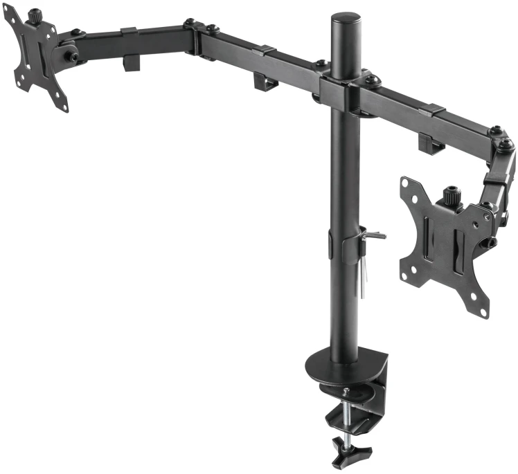 Monitoriaus laikiklis DELTACO GAMING dvigubas, 13"-32" ekranams, VESA 75x75 / 100x100, juodas / GAM-040