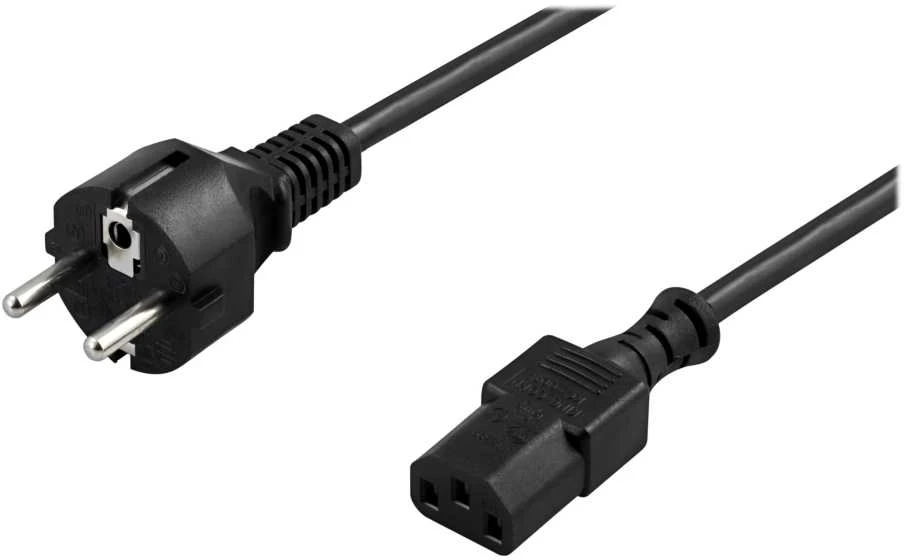 „DELTACO“ įžemintas maitinimo laidas, CEE 7/7 pagal IEC 60320 C13, 10m, juodas DEL-111N