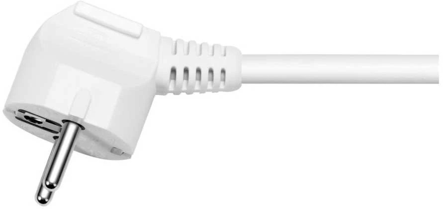 Deltaco GT-0801, 5 m, Vidinis, F tipas, EF tipas (CEE 7/7), Kampinis, Baltas