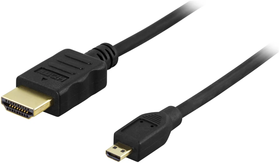 Kabelis DELTACO 4K, Ultra HD 60Hz, HDMI-A, Micro HDMI, 1m, juodas / HDMI-1013