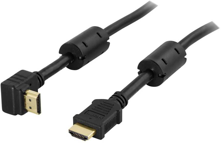 Kabelis Deltaco HDMI - HDMI 3m juoda (Deltaco HDMI-1030V - HDMI kabelis vinkletas)