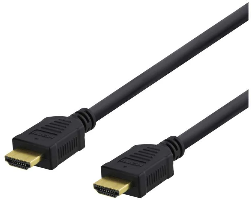 DELTACO didelės spartos HDMI kabelis, 5 m, Ethernet, 4K UHD, Be ferito juodas HDMI-1050D